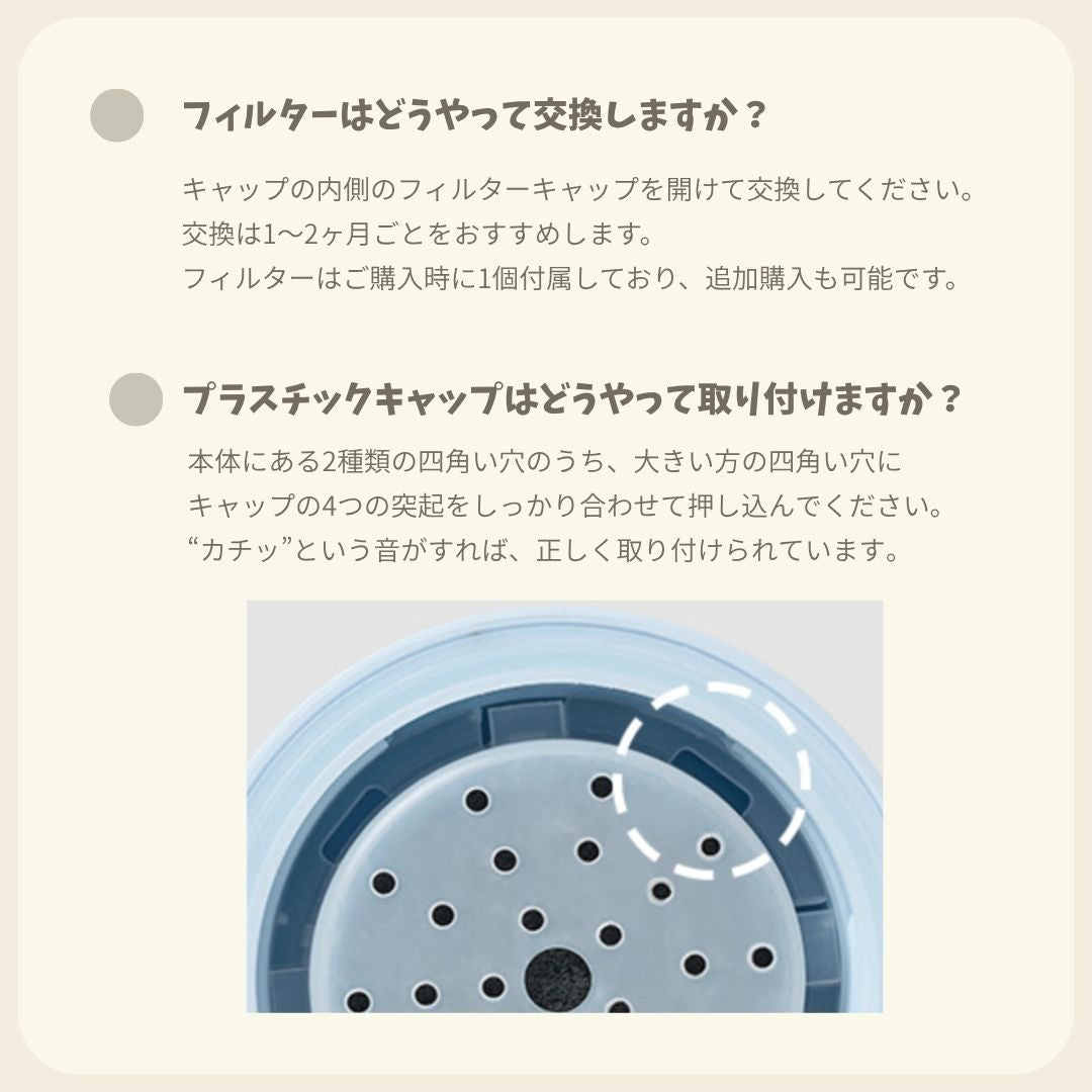 【 likalika 】Portable Return Water Bottle(交換用フィルター)2個セット