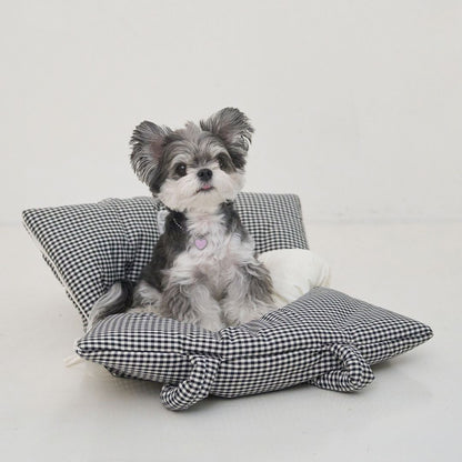 【予約】wide bag - plaid black [APERTY]