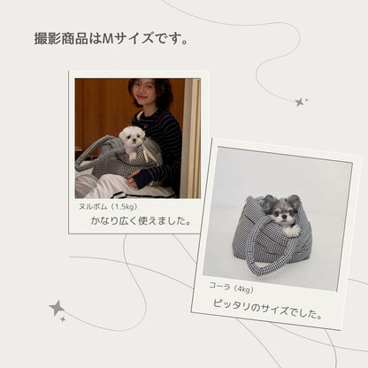 【予約】wide bag - plaid red [APERTY]