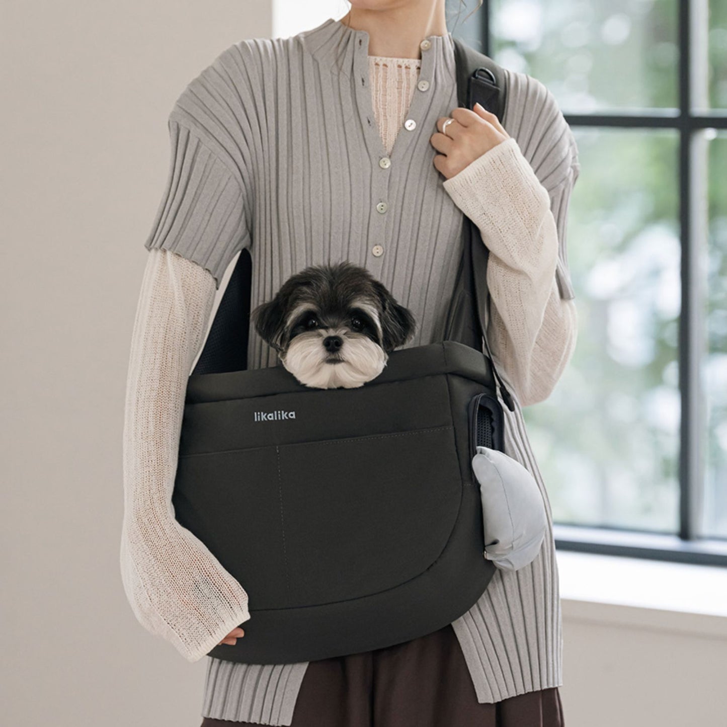 【 likalika 】half moon sling bag（2color）