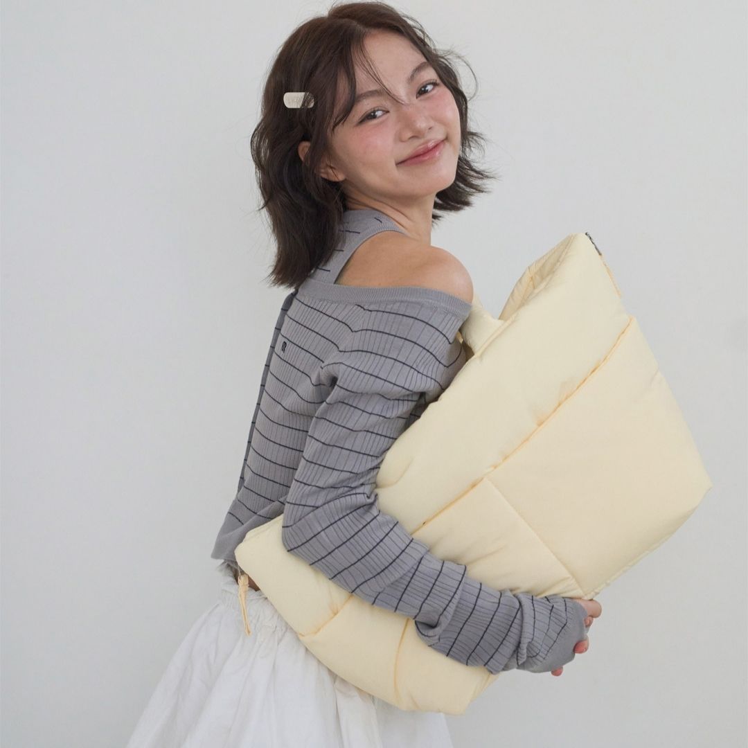 【予約】wide bag - yellow [APERTY]