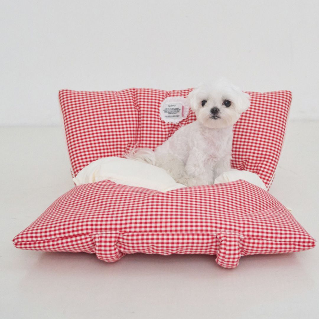 【予約】wide bag - plaid red [APERTY]