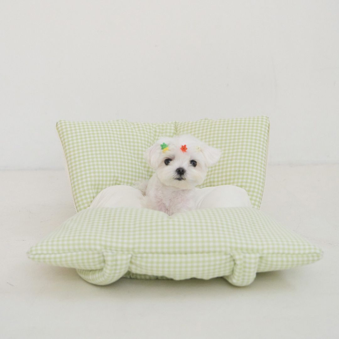 【予約】wide bag -  plaid green [APERTY]