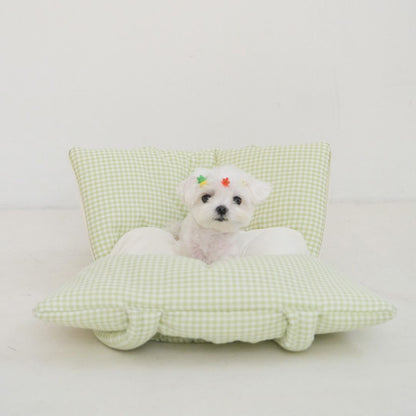 【予約】wide bag -  plaid green [APERTY]