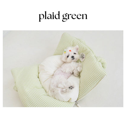 【予約】wide bag -  plaid green [APERTY]