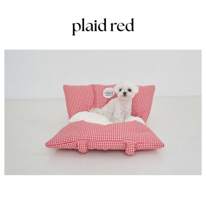【予約】wide bag - plaid red [APERTY]