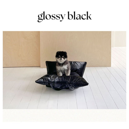 【予約】wide bag - glossy black [APERTY]