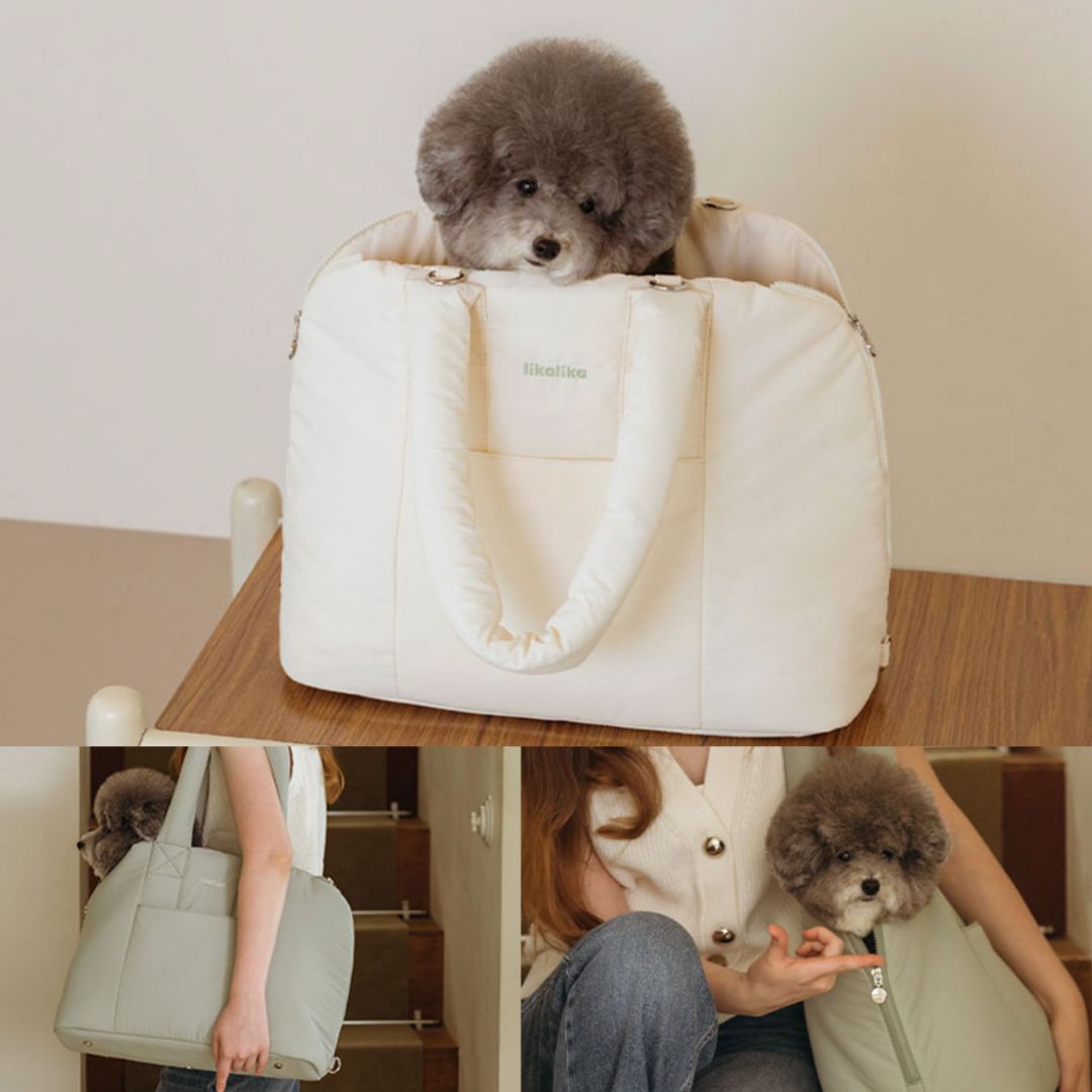 【 likalika 】ふわふわ Fluffy Carrier Bag （2color）