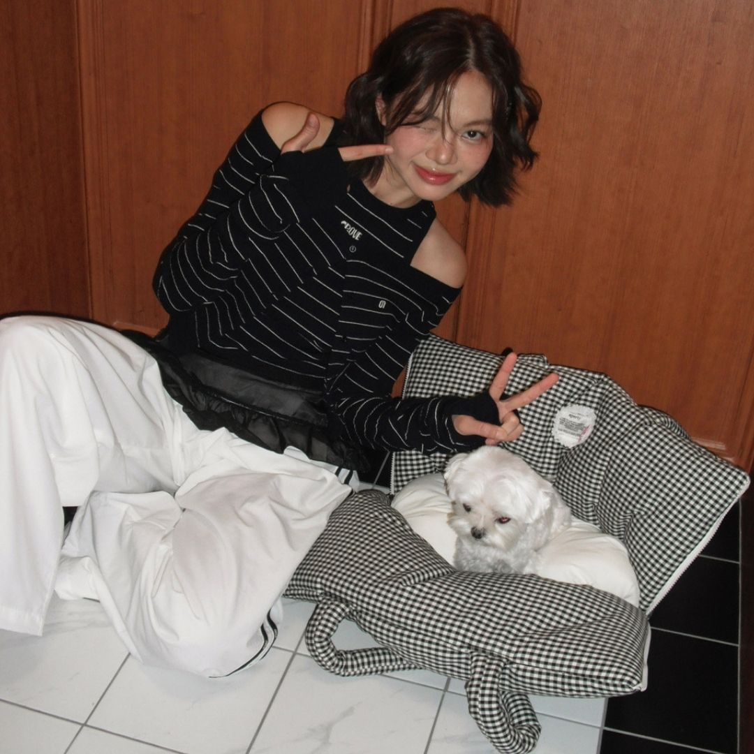 【予約】wide bag - plaid black [APERTY]