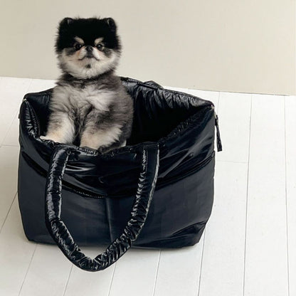 【予約】wide bag - glossy black [APERTY]