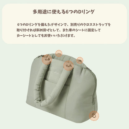 【 likalika 】ふわふわ Fluffy Carrier Bag （2color）