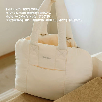 【 likalika 】ふわふわ Fluffy Carrier Bag （2color）