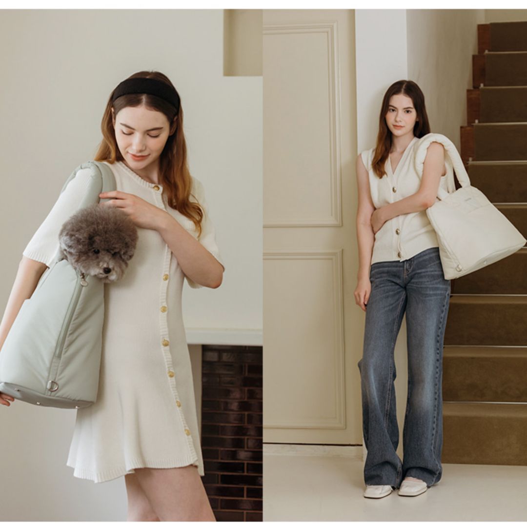 【 likalika 】ふわふわ Fluffy Carrier Bag （2color）