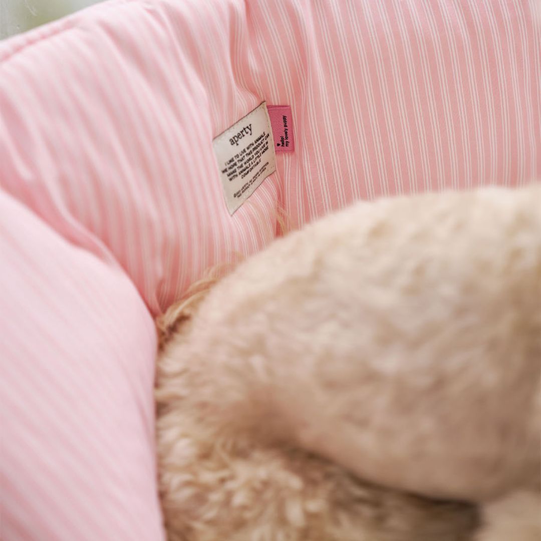 【予約】wide bag - stripe pink [APERTY]