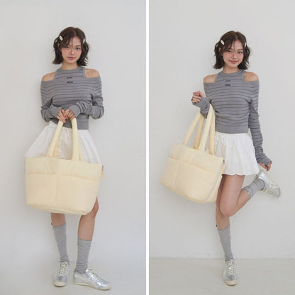 【予約】wide bag - yellow [APERTY]