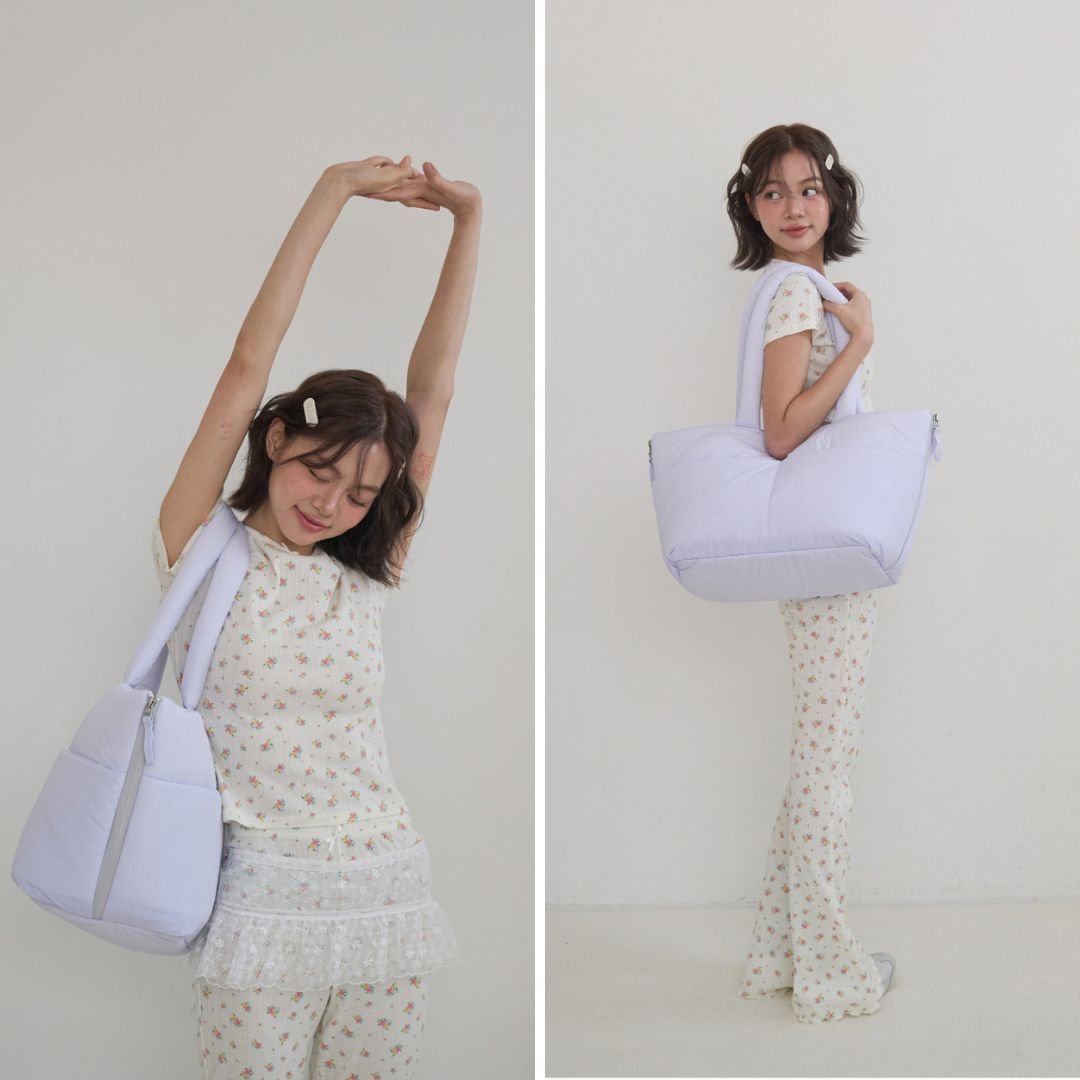 【予約】wide bag - purple [APERTY]