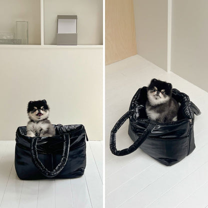 【予約】wide bag - glossy black [APERTY]