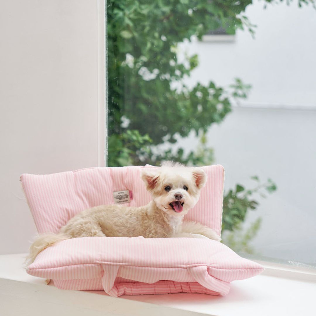 【予約】wide bag - stripe pink [APERTY]