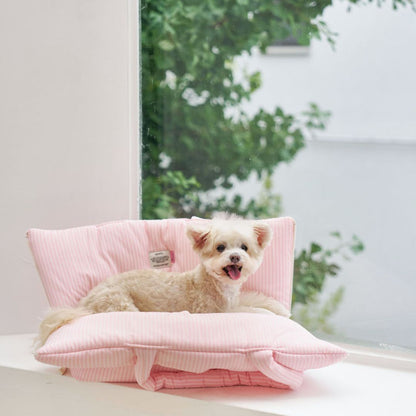 【予約】wide bag - stripe pink [APERTY]