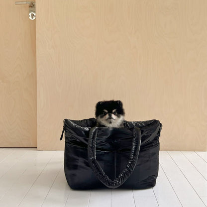 【予約】wide bag - glossy black [APERTY]