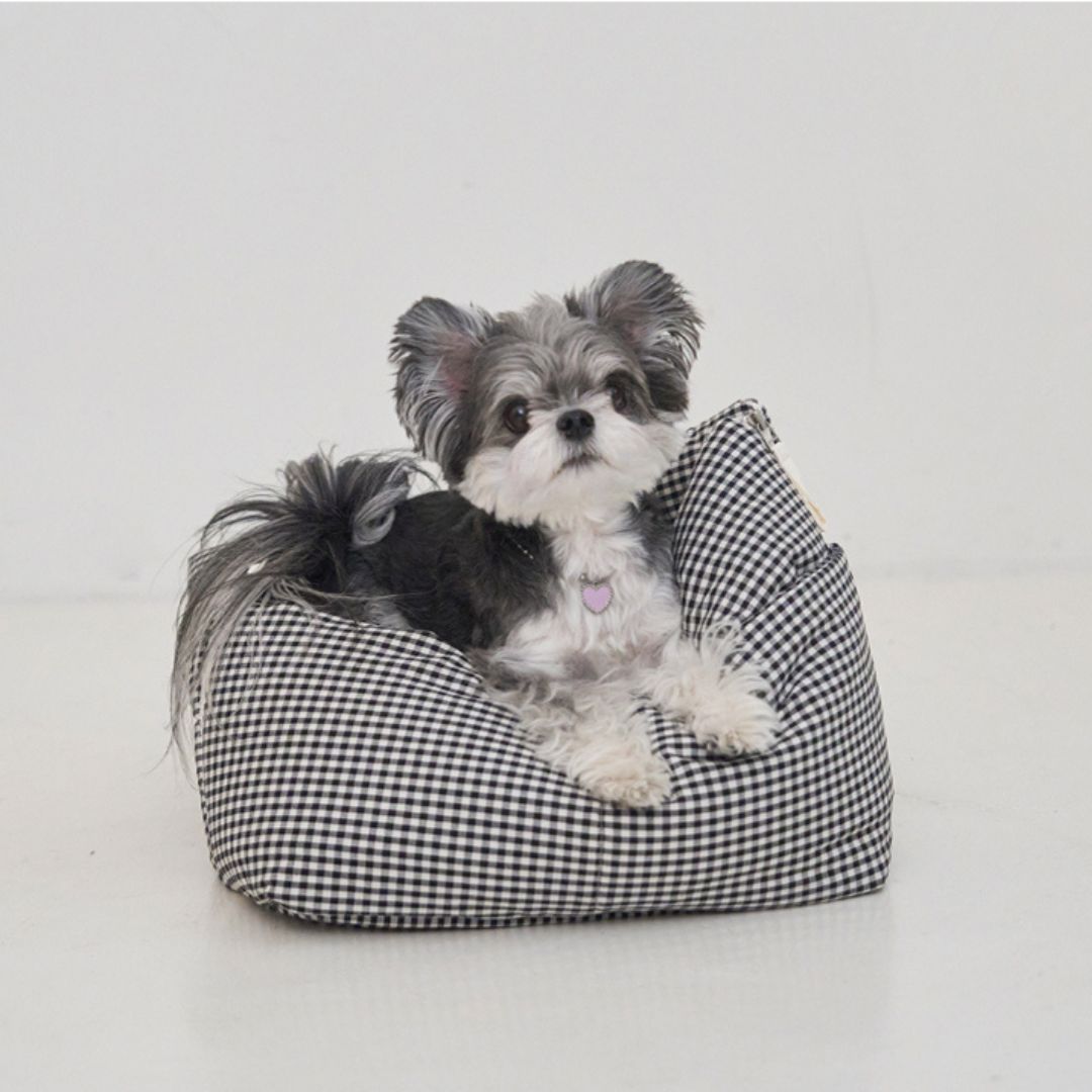 【予約】wide bag - plaid black [APERTY]