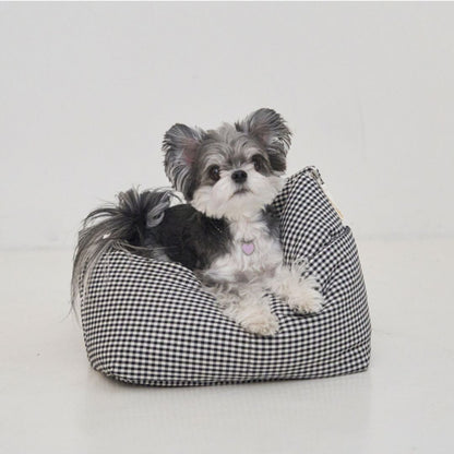 【予約】wide bag - plaid black [APERTY]
