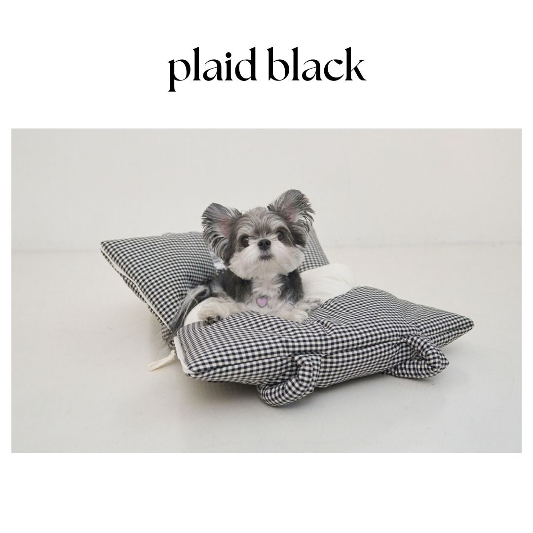 【予約】wide bag - plaid black [APERTY]