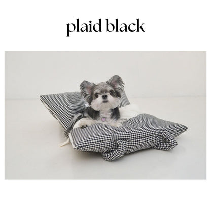【予約】wide bag - plaid black [APERTY]