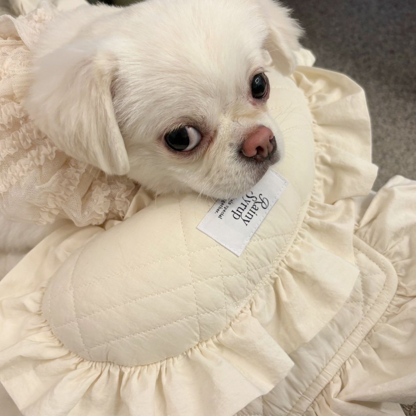 Rainy Syrup french frill pillow (あごおきクッション)